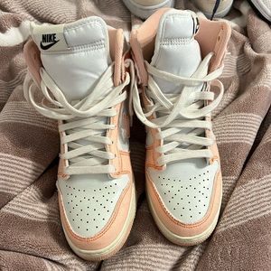Baby pink and white dunks size 8.5